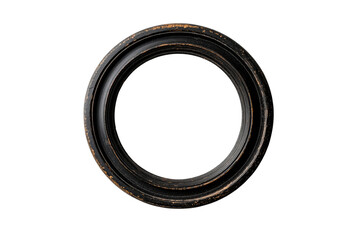 Wall Mural - circular frame weathered black, empty, antique, aged, cut out transparent