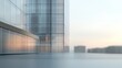 © San - Modern Glass Skyscraper at Dawn: Architectural Serenity