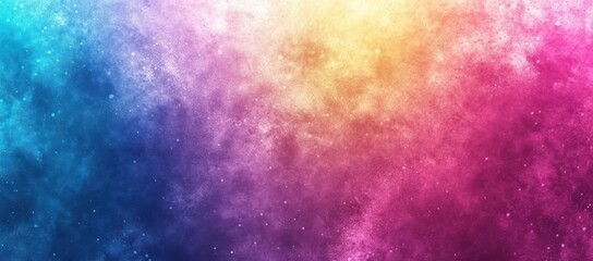 Wall Mural - abstract gradient background with blue, purple, and pink, yellow, pink, and green, featuring a grain