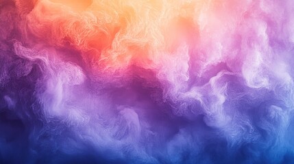Wall Mural - abstract gradient background with blue to orange, pastel purple, pink, and white, featuring a highly