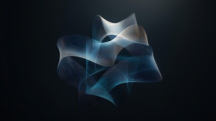 Poster - Abstract swirling shapes, dark background