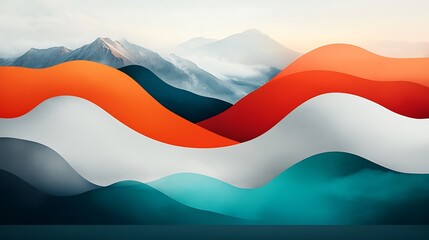 Poster - Abstract mountain landscape (3)