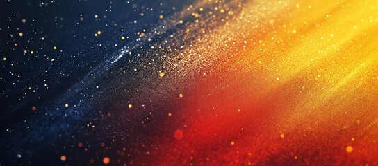 Wall Mural - abstract gradient background with navy and gold, bright red and yellow, featuring a subtle grainy ef