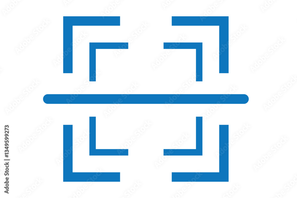 Scan qr code icon set, scanning code sign. Code scanner icon. Editable ...
