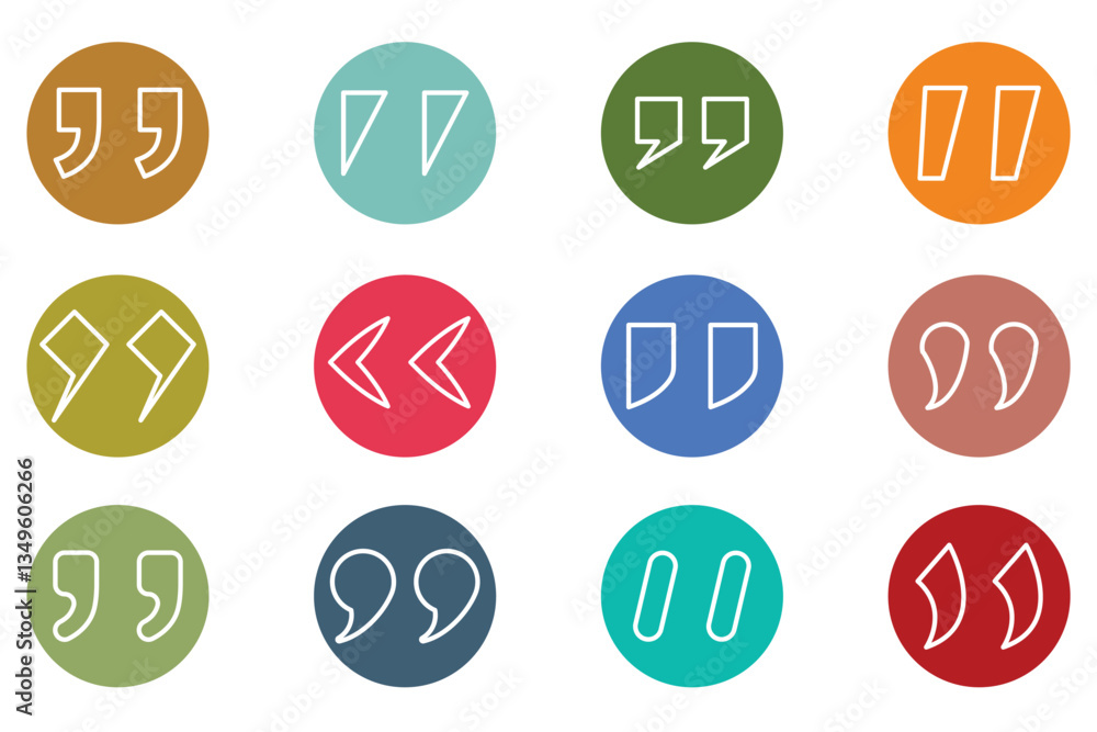 quote mark collection. black quotes icon set. Speech mark. inverted ...