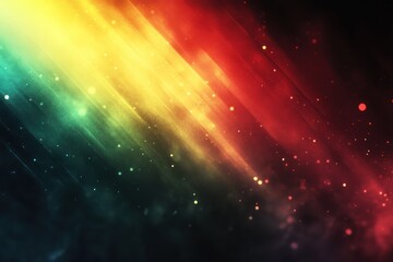 Wall Mural - abstract gradient background with black and deep red, pastel green, yellow, and blue, featuring a fl