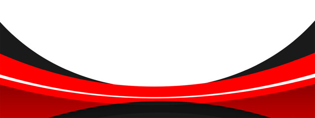 Wall Mural - black and red curved banner background. abstract vector design.