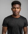 © DipLab - Portrait of a Young Black Man in Black Speckled Shirt