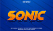 © danis_saepudin - Sonic Blue 3d editable text effect style