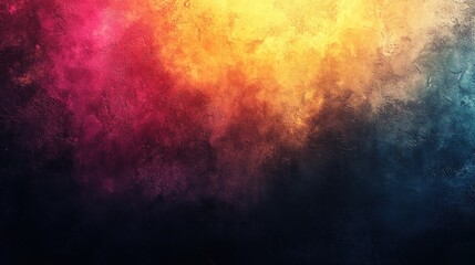 Wall Mural - abstract gradient background with yellow, pink, and green, black and deep red, featuring a subtle gr