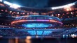 © azi - Futuristic Stadium Arena: Neon Lights and High-Tech Design