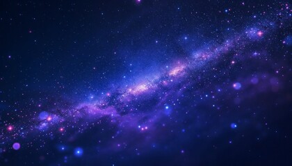 Milky Way Galaxy Space Background Purple and Blue