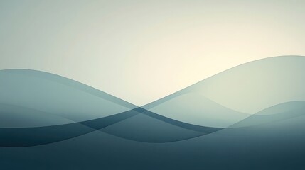 Wall Mural - Abstract wavy lines, soft tones, peaceful background