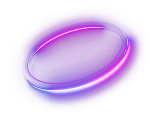 Wall Mural - png purple glowing light ring background design futuristic.