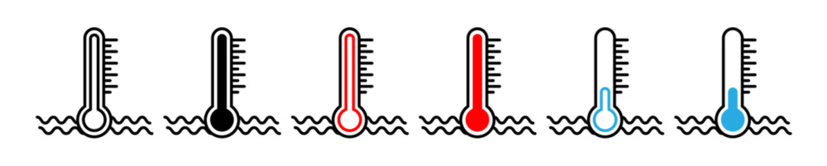 Wall Mural - liquid temperature icon vector graphics