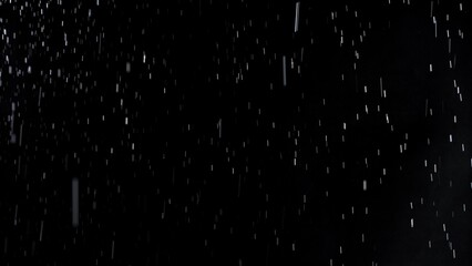 Aufkleber - Freeze Motion of Rain - Falling Water Drops Isolated on Black Background