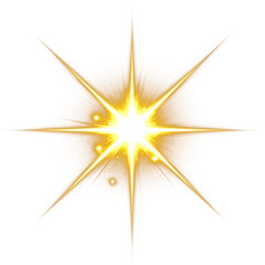 Wall Mural - png a vector glowing gold light effect lighting design star.