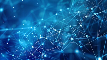 blue network connection, abstract data flow, digital background, tech presentation