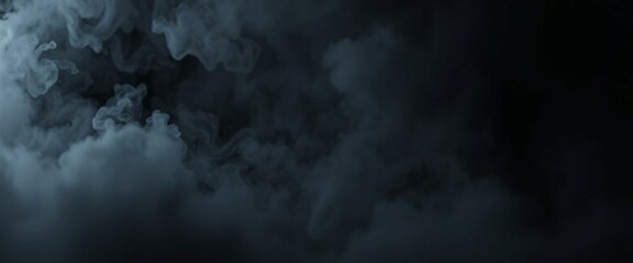 Wall Mural - Smoke black ground fog cloud floor mist background steam dust dark white horror overlay Ground smoke