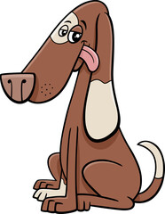 Wall Mural - funny cartoon spotted dog comic animal character