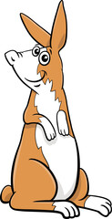 Wall Mural - cartoon miniature rabbit comic character standing up