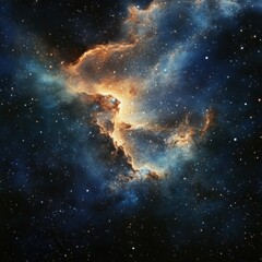 Wall Mural - colorful cosmic nebula with bright stars illuminated in deep space during the night sky
