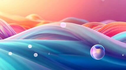 Wall Mural - Vibrant Abstract Landscape: A Symphony of Colors and Light