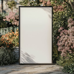 blank art frame in nature