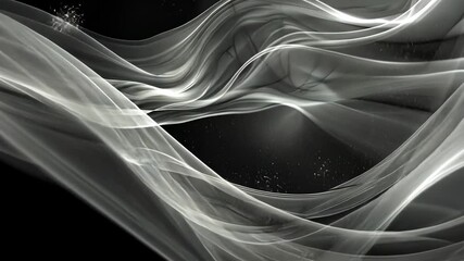 Wall Mural - Abstract grayscale flowing lines, elegant and dynamic artwork