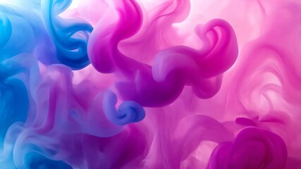 Wall Mural - Abstract Swirling Colors: A Symphony of Pink, Purple, and Blue Ink