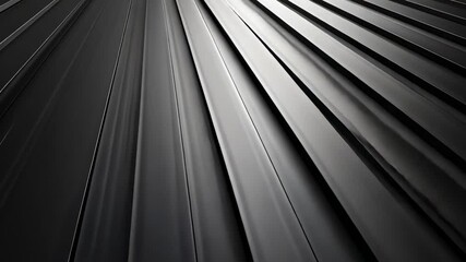 Wall Mural - Abstract Black Metal Texture:  Parallel Lines and Gleaming Reflections