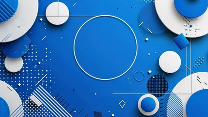 Wall Mural - Abstract Blue Geometric Shapes Background Design