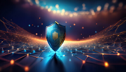 global internet security concept with binary code