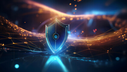 global internet security concept with binary code