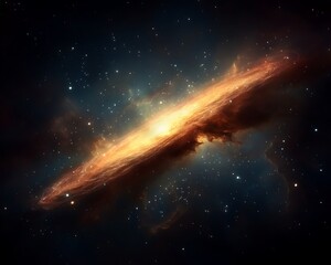 cosmic nebula orange space galaxy.