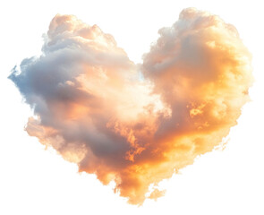 Wall Mural - png orange heart cloud sky heart-shaped atmosphere.