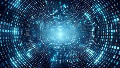 global internet security concept with binary code