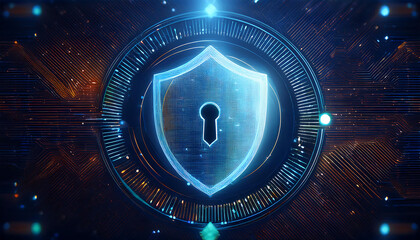 global internet security concept with binary code