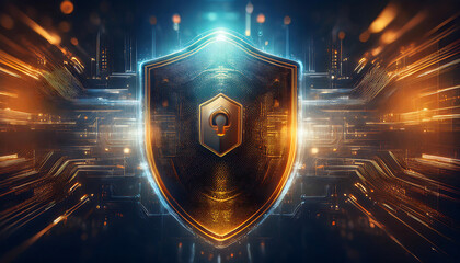 global internet security concept with binary code