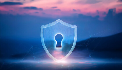 global internet security concept with binary code