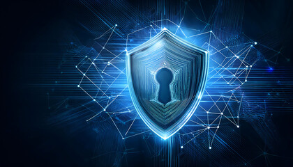 global internet security concept with binary code