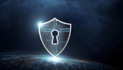 global internet security concept with binary code
