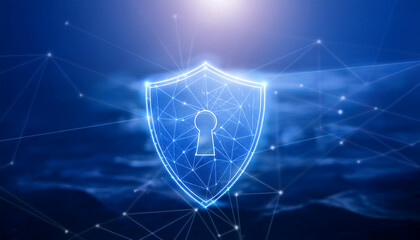 global internet security concept with binary code