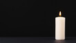 © Pisahouse - Happy and Sad, A lit candle with bright flames, creating a warm ambiance, depicted in a high-fidelity image.