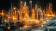 © @Luthfi - Glowing Metropolis: A Digital Cityscape
