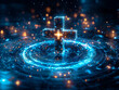 © Jessa - Circular energy field merging into a medical cross