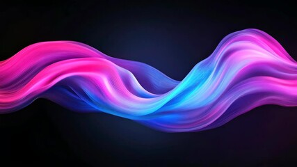 Wall Mural - looping animation neon-colored abstract data streams flowing through space showcasing dynamic motion
