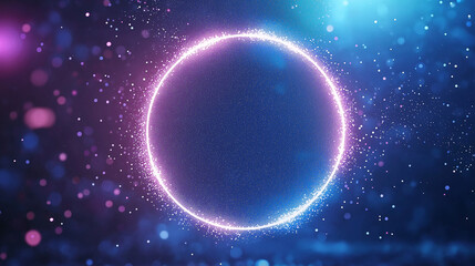 Wall Mural - glowing portal: a mesmerizing image of a glowing circular portal or energy field amidst a sea of shi