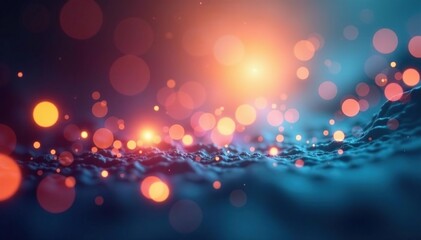 Wall Mural - subtle bokeh lights, ethereal glow, dreamy atmosphere, focus, ethereal, glow