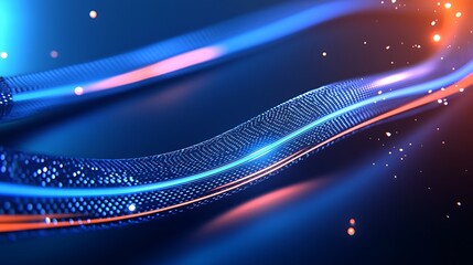 Wall Mural - abstract digital flow design